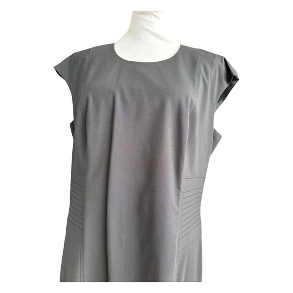 Boss Hugo Boss Womens Cap Sleeve Side Panel Sheath Dress Black Size 12 Office - Picture 11 of 16